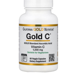 Витамин C (Gold C Vitamin C) 1000 мг, 60 капсул — California Gold Nutrition