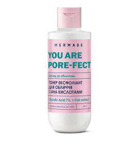 Тонер эксфолиант для лица с кислотами АНА MERMADE Glycolic Acid & Oak extract 150 мл