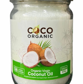 Кокосовое масло Coco Organic Virgin нерафинированное 500 мл — холодного отжима