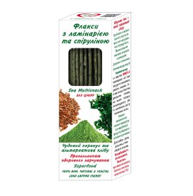 Flaxes with kelp and spirulina. Only available to order, box of 21 pieces