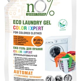 nO% green home ЭКО Гель для стирки «COLOR EXPERT» для цветного белья 2л (7556)