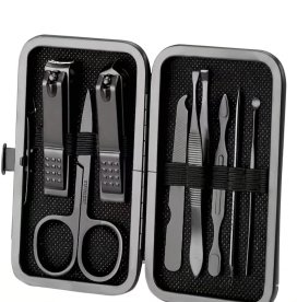 Набір манікюрних інструментів Black Edition з нержавіючої сталі