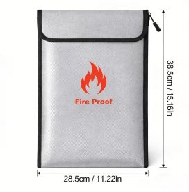 Fireproof Document Bag 11 × 15 in (27.94 × 38.1 cm)