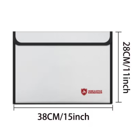 Fire-Resistant Document Bag  (38 × 28 cm)